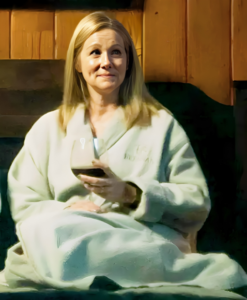 Laura Linney Screen Worn Bathrobe