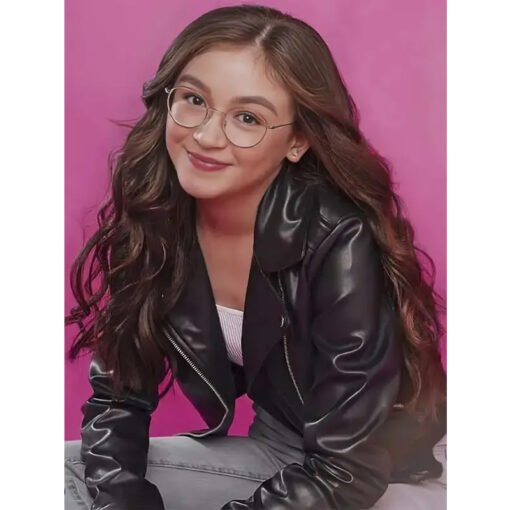 Anna Cathcart XO Kitty Black Leather Biker Jacket - Image 2