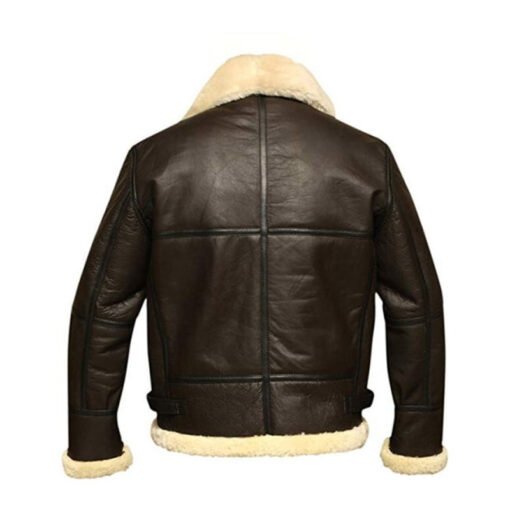 B3 Bomber Aviator Sheepskin Leather Jacket - Image 2