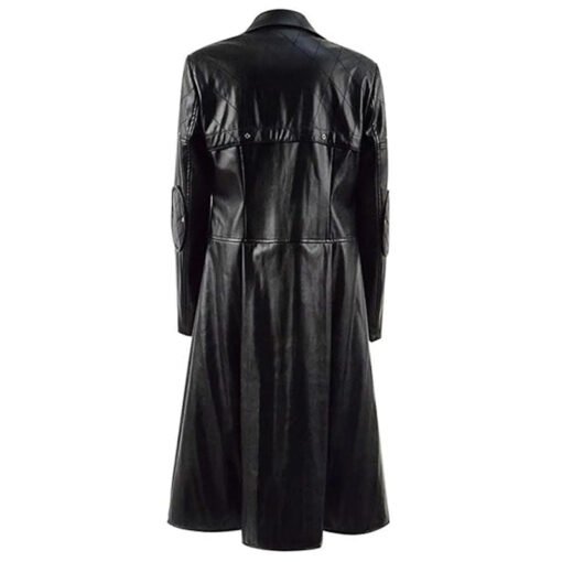 Battle Angel Black Leather Coat - Image 3