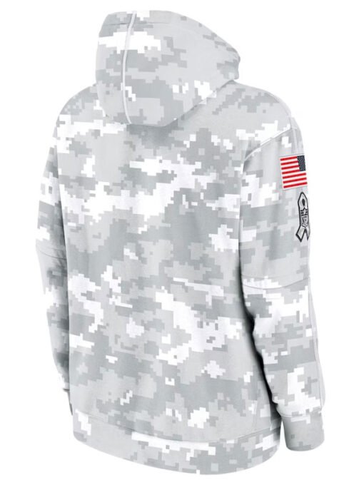 Carolina Panthers Salute To Service Camo 2024 Hoodie - Image 2
