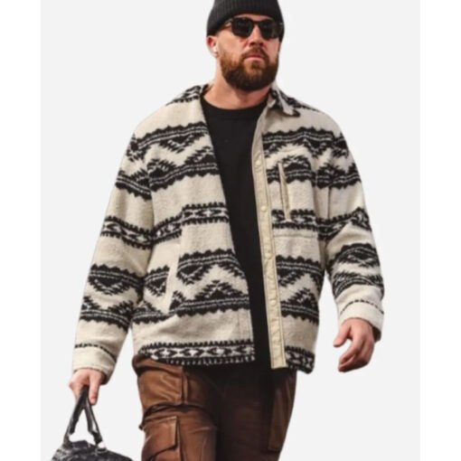 Chiefs vs Broncos Travis Kelce Patterned Jacket
