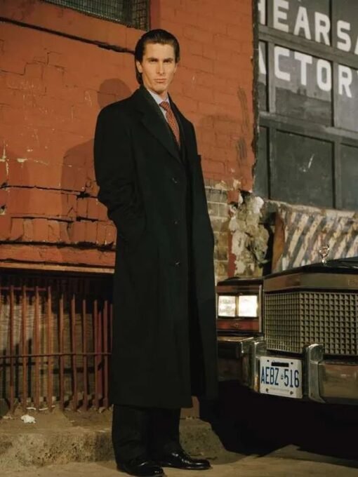 Christian Bale American Psycho Black Trench Coat