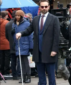 Charlie Cox Daredevil Born Again Black Wool Coat