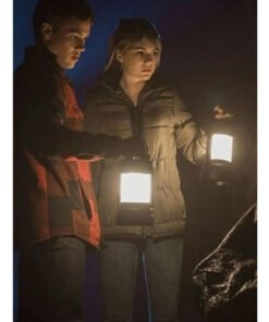 Emilia Jones Locke And Key Grey Puffer Jacket