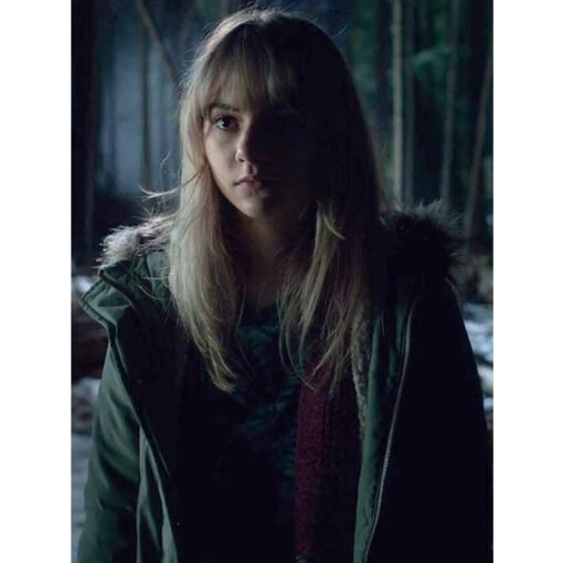 Emilia Jones Locke And Key Hooded Coat - Image 3