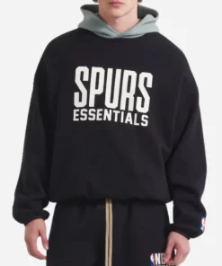 Essentials Spurs Black Hoodie