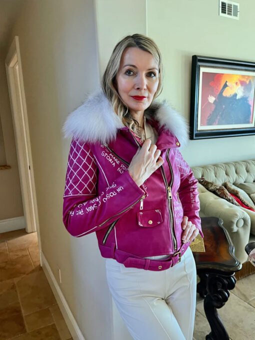 Fuchsia Pink Leather Jacket