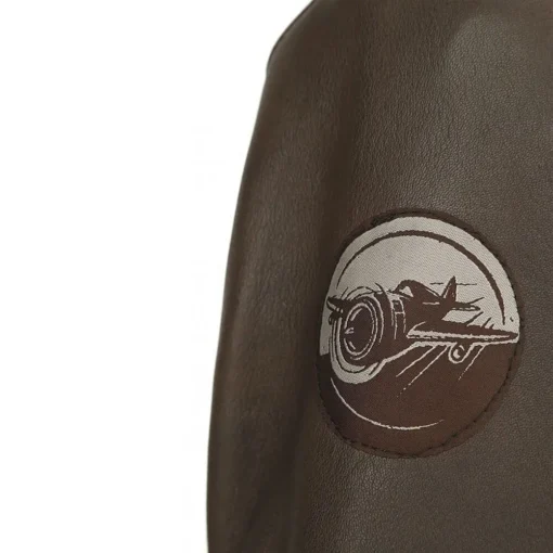 Call of Duty WWII Men’s Brown Leather Jacket - Image 3