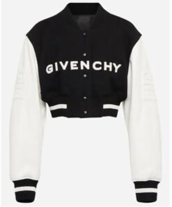 Givenchy Cropped Varsity Black Jacket