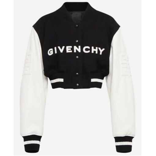 Givenchy Cropped Varsity Black Jacket