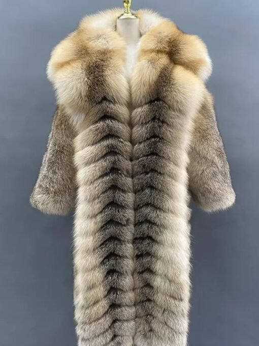 Golden Island Nutria Fox Fur Coat - Image 4