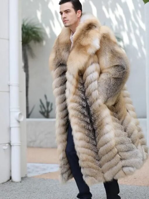 Golden Island Nutria Fox Fur Coat - Image 2
