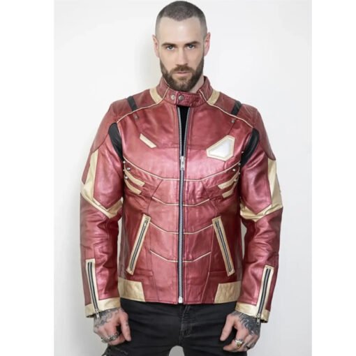 Iron Man Inspired Leather Jacket - Image 5