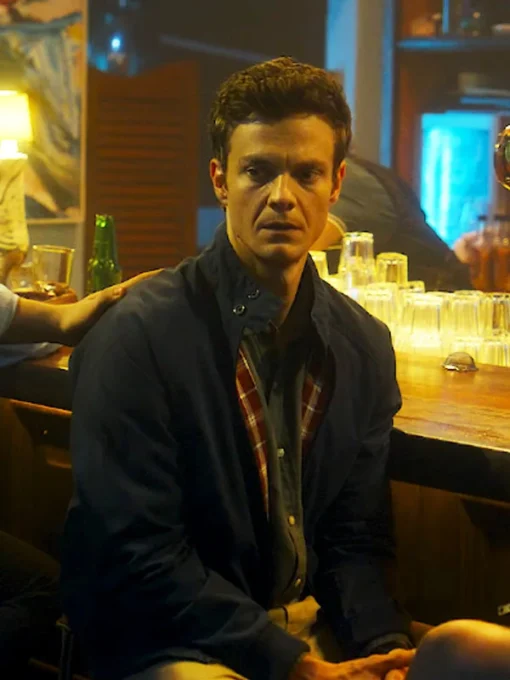 Jack Quaid Novocaine 2025 Black Jacket
