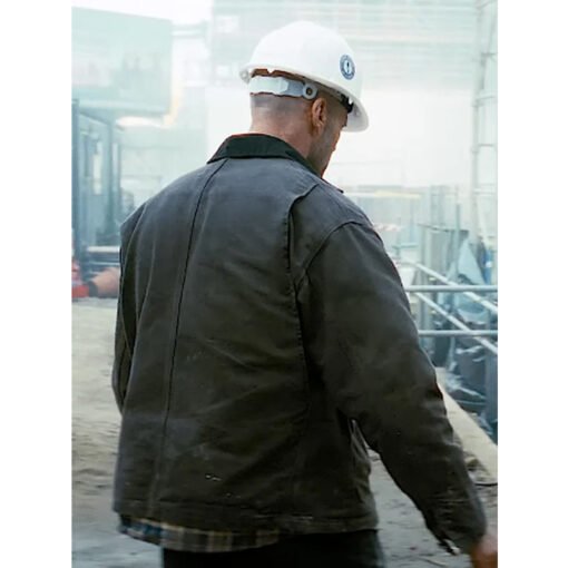 Jason Statham A Working Man Grey Jacket - Image 2