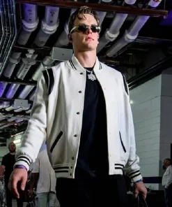 Joe Burrow White Varsity Jacket