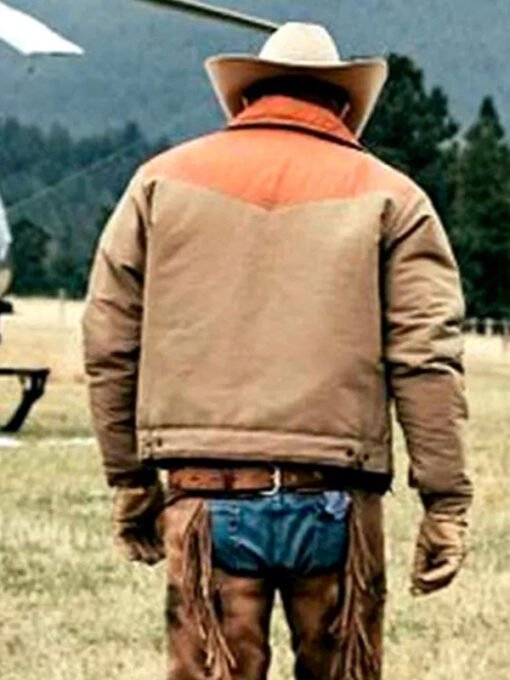 John Dutton Yellowstone Brown Cotton Jacket - Image 3