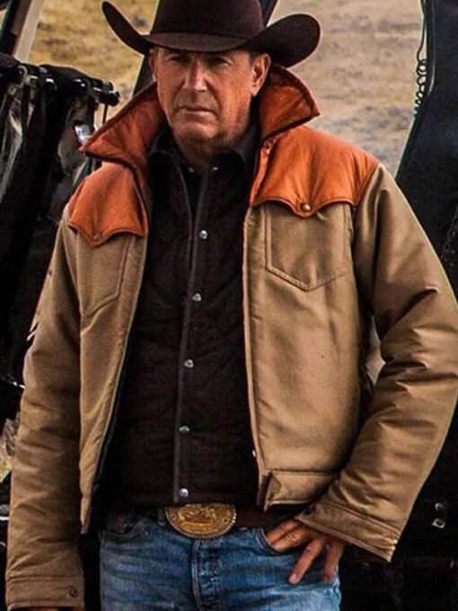 John Dutton Yellowstone Brown Cotton Jacket - Image 2