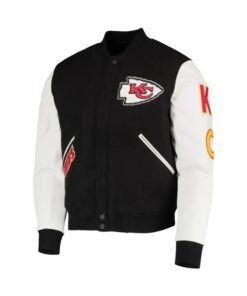 Kansas City Chiefs Black & White Varsity Jacket