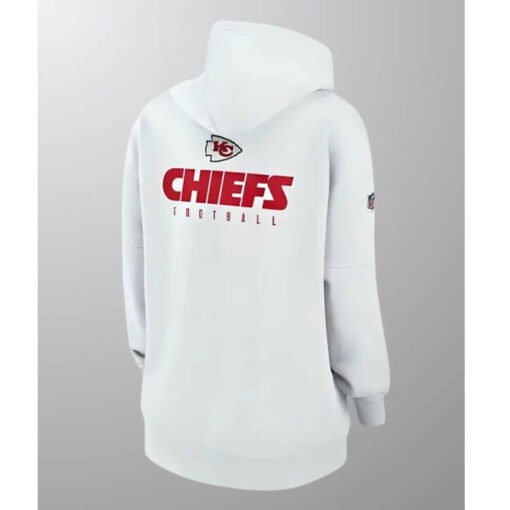 Kansas City Chiefs Sideline Club White Hoodie - Image 2