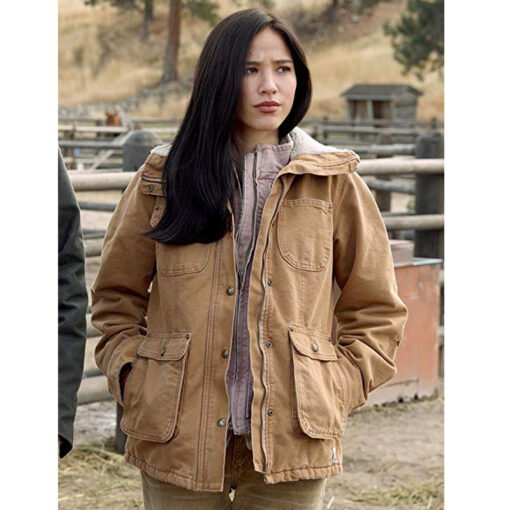 Kelsey Asbille Yellowstone Brown Jacket - Image 3