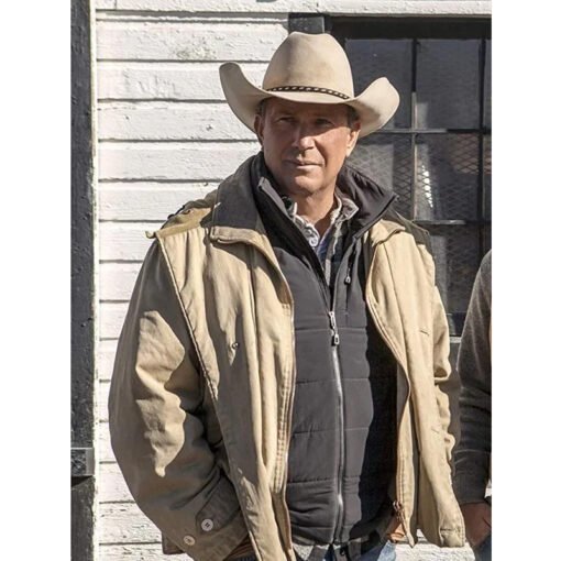 Kevin Costner Yellowstone Beige Jacket - Image 2