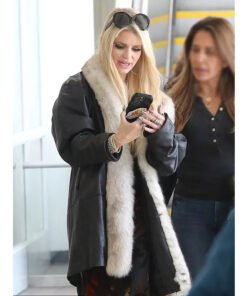 LA Airport Jessica Simpson Coat