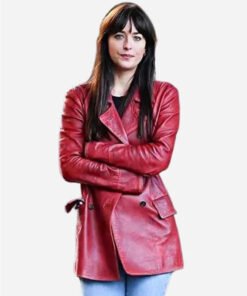 Madame Web Dakota Johnson Maroon Coat