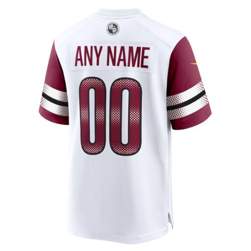 Men's Nike White Commanders Custom Player Game Jersey - Image 3