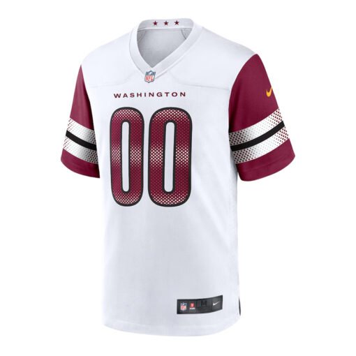 Men's Nike White Commanders Custom Player Game Jersey - Image 2
