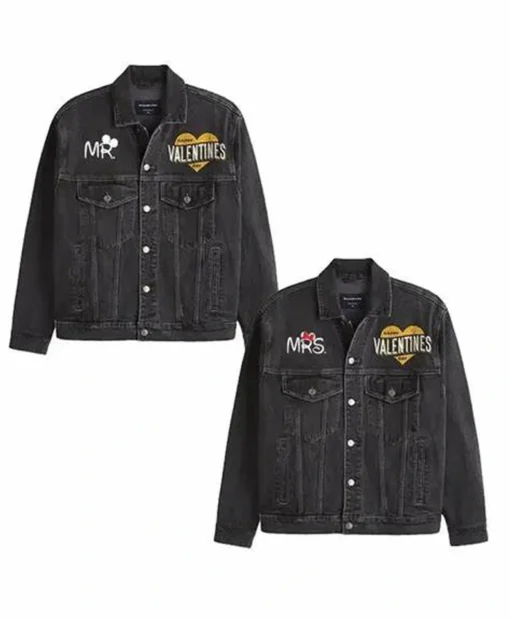 Mr and Mrs Valentines Day Couple Matching Trucker Jackets