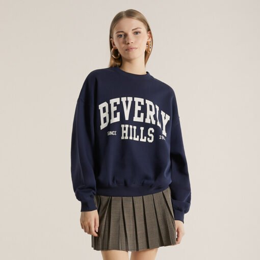 Oversized Navy Blue Sweatshirt - Image 2