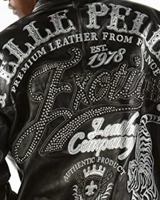 Pelle Pelle Exotic Ghost Black Bomber Leather Jacket - Image 5