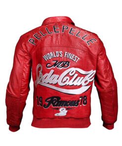 Pelle Pelle Soda Club Red Bomber Leather Jacket