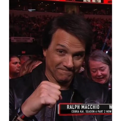 Ralph Macchio Black Leather Jacket - Image 2