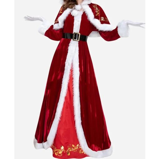 Santa Claus Christmas Red Trench Coat
