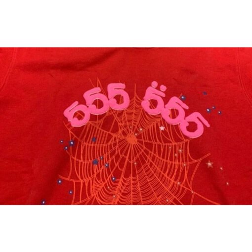 Sp5der 555 Red Hoodie - Image 2