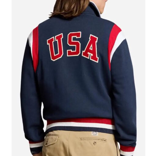 Team USA Olympic Baseball Jacket - Image 3