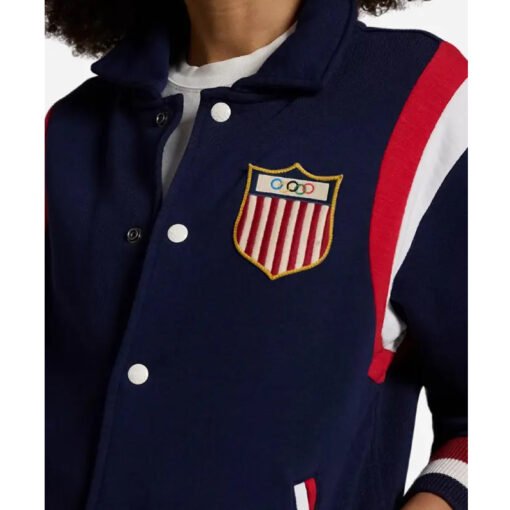 Team USA Olympic Baseball Jacket - Image 4