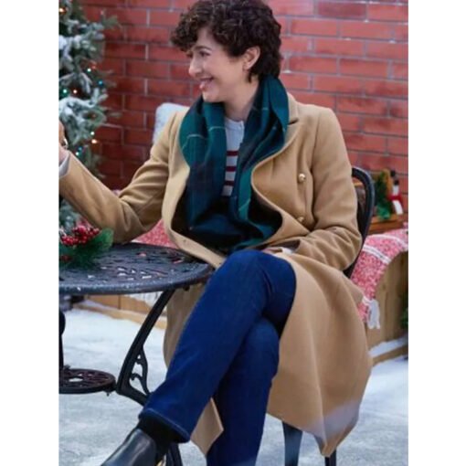 The 5-Year Christmas Party Katie Findlay Beige Coat - Image 2