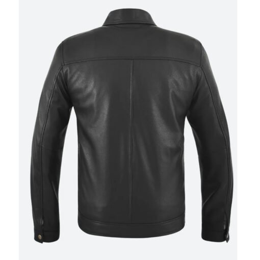 The Trunk Um Tae Seong Black Leather Jacket - Image 3