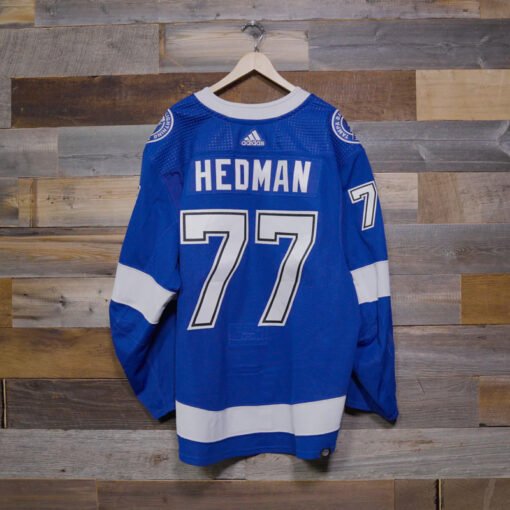 Victor Hedman #77 Game-Worn Lightning Playoff Jersey