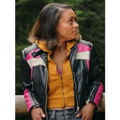 Virgin River Kaia Bryant Leather Cropped Jacket - Image 2