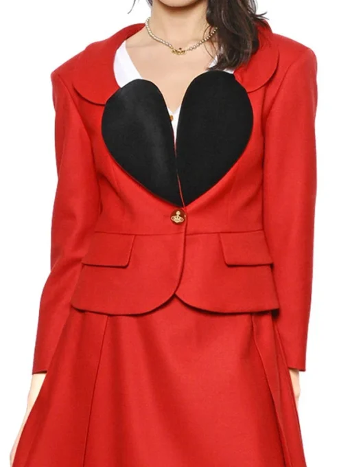 Vivienne Black Heart Shape Blazer - Image 3