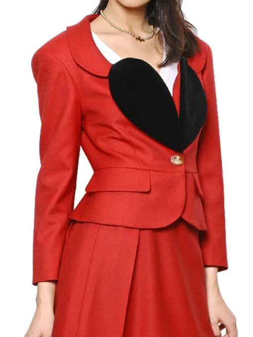 Vivienne Black Heart Shape Blazer - Image 2