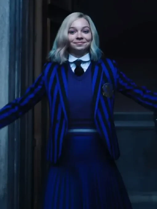 Wednesday Emma Myers Blue Blazer - Image 4