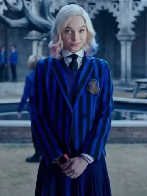 Wednesday Emma Myers Blue Blazer - Image 3