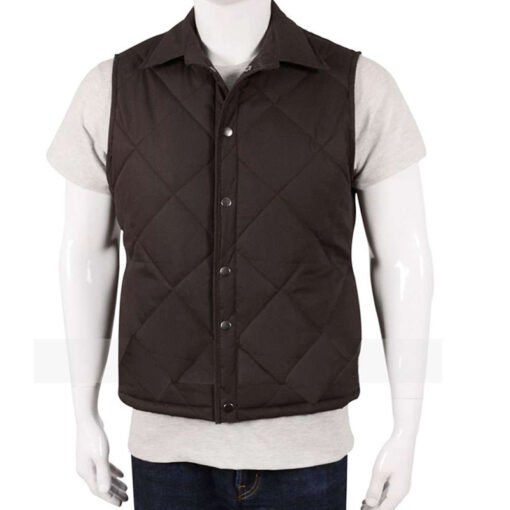 Yellowstone Kevin Costner Brown Quilted Vest - Image 2