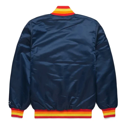 Houston Astros Classic Navy Satin Jacket - Image 2